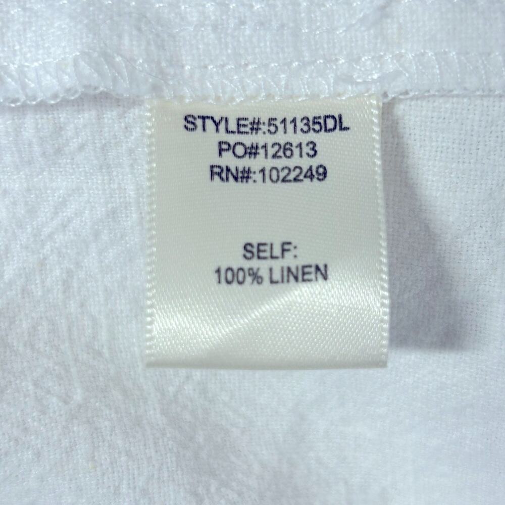 Anthropologie Skies Are Blue Linen Overall Dress Medium NWT Snap Front - Picture 12 of 15